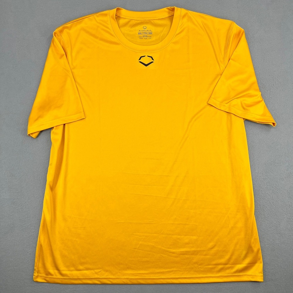 EvoShield Mens Gold Short Sleeve Performance Athletic Training Shirt 2XL